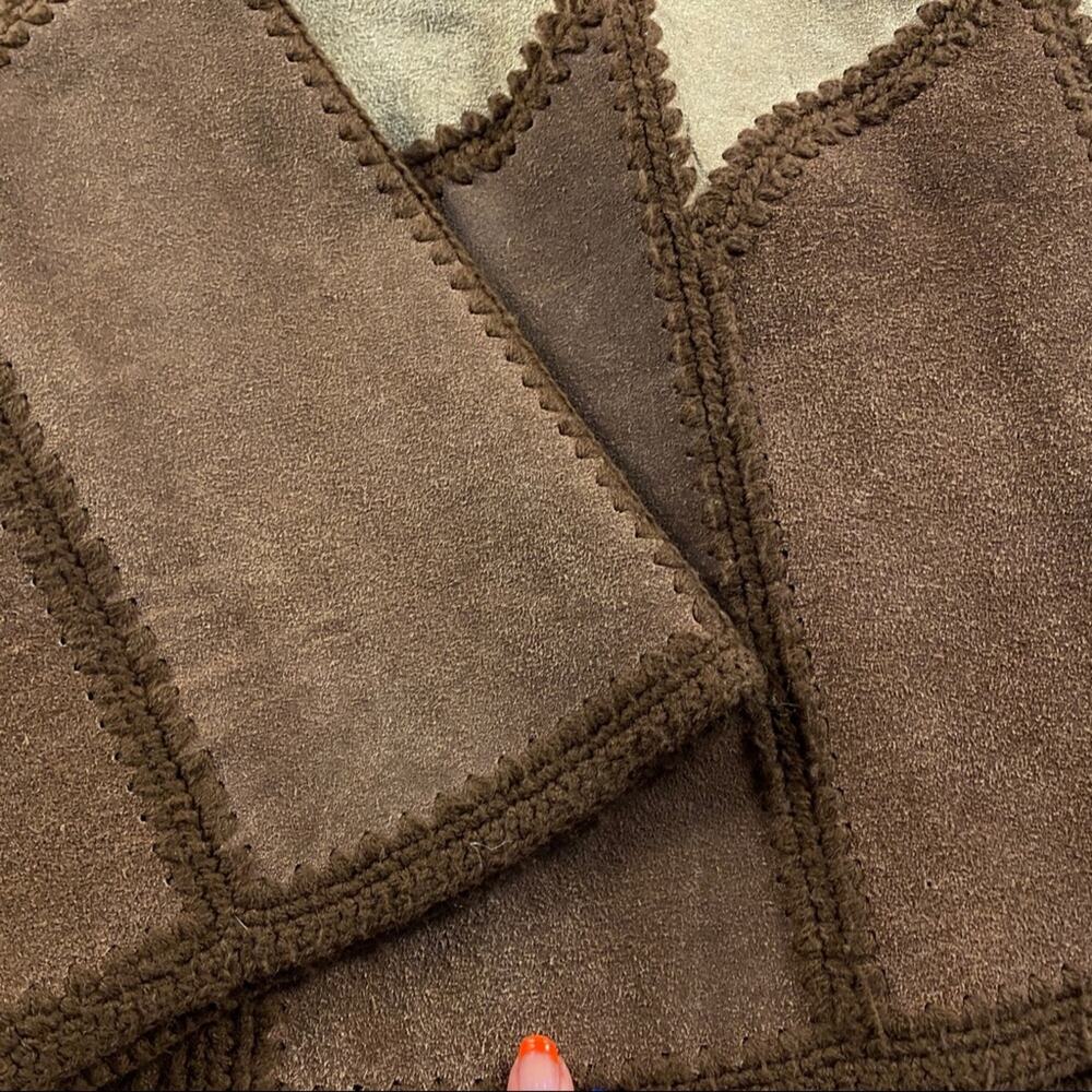 Vintage 70s young east brown suede a line skirt 13/14 - Picture 13 of 16